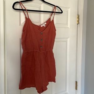 Love Tree Orange Romper